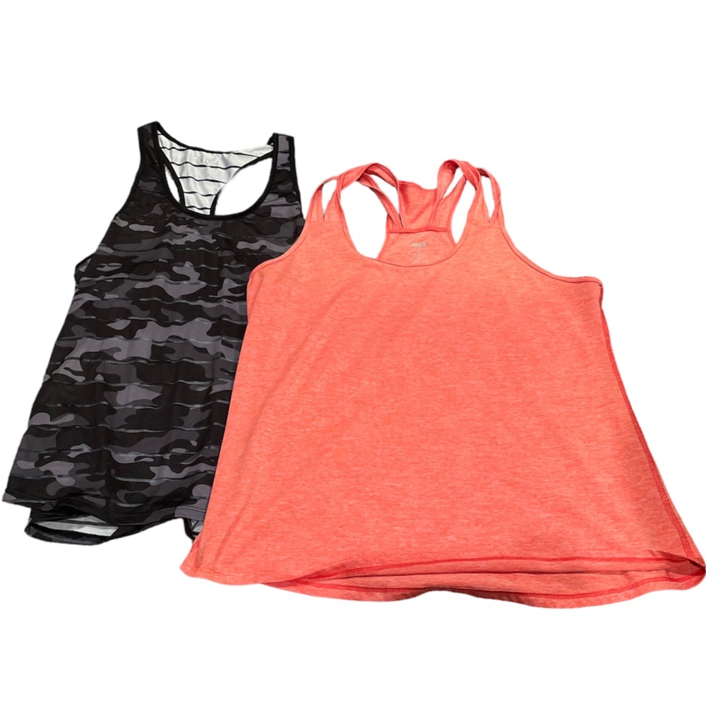 Avia Black Camo and Coral Tank Tops